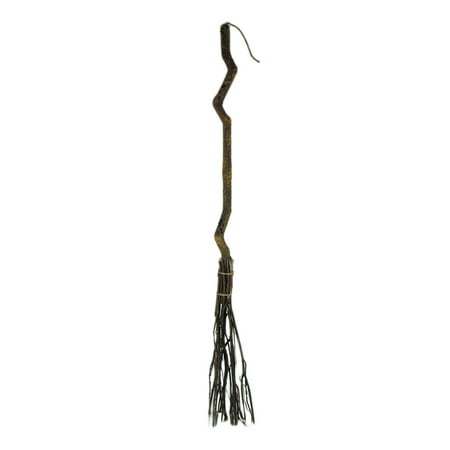 Primitive Crooked Handle Wood Witch Broom