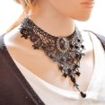 thumbnail image 4 of Gargantilla con colgante de cadena de encaje negro para mujer, estilo gótico, para fiesta, N695, 4 of 4