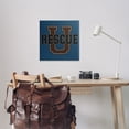 thumbnail image 3 of Stupell Industries Rescue U Vintage Varsity Novelty & Humor Painting Wrapped Canvas Art Print Wall Art, 30 x 30, 3 of 8