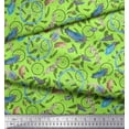 thumbnail image 2 of Soimoi Silk Fabric Feather & Dream Catcher Home Decor Print Fabric by The Yard 42 Inch Wide, 2 of 3
