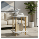 thumbnail image 2 of Centro de  Mesa  Minimalista Madera Lateral Doble Repisa 40cm Malubero, Blanco, 2 of 5