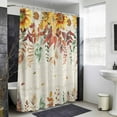 thumbnail image 6 of Xipuska Fall Sunflower Shower Curtain - Water Repellent Fabric Shower Curtains Washable, Vintage Autumn Eucalyptus Thanksgiving Decorative Polyester Cloth Bathroom Curtains Modern Bath Decor 66"x72", 6 of 6