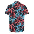thumbnail image 6 of Yteetum Men's Short Sleeve Shirts Floral Print Hawaiian T Shirt Casual Button Down Short Sleeve Lapel Beach Summer T-Shirts, 6 of 7