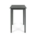 thumbnail image 6 of GDF Studio Omaha Outdoor Acacia Wood Square Bar Table, Dark Gray, 6 of 7