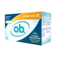 thumbnail image 2 of 4 Pack - o.b. Tampons No Applicator, Unscented - 40ct, Applicator-Free Tampons Super Plus, Feminine Care, ob Tampon Super Plus, 2 of 5