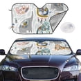 thumbnail image 2 of Uemuo Cute Colorful Animal Pattern Accordion Car Windshield Sun Shade, Foldable Reflective Sun Visor for Car, Reflector Windshield Sunshade-Medium, 2 of 7