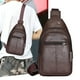 thumbnail image 1 of Bolso Bandolera de Lona para Hombre | Mochila Cruzada y Bolso de Hombro para Viajes y Uso Diario | Tela de Piel Sintética | Tamaño: 30 X 17 X 9 Cm | Negro o Marrón, 1 of 6