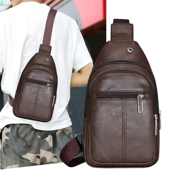 Canvas Sling Bag Crossbody Backpack Shoulder Casual Rucksack For Men