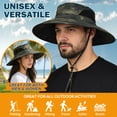 thumbnail image 3 of EINSKEY Camo Boonie Hat, Wide Brim Bucket Hat Sun Protection, Camouflage Safari Hat Green, 3 of 9