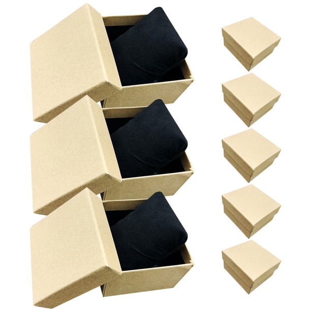 8pcs Kraft Paper Reloj Cajas de almacenamiento Barrilas Cajas de embalaje Partido de las pulseras