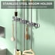 thumbnail image 2 of 2pcs 304 Stainless Steel Broom Holder 3 Racks 4 Hooks Wall Mount Mop Hanger Organizer, 2 of 5