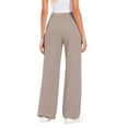 thumbnail image 3 of Women's Wide Leg Fashion Sweatpants Comfy Drawstring Sweat Pants Fleece High Waist Athletic Joggers with Pockets 2026 Camel L, 3 of 3