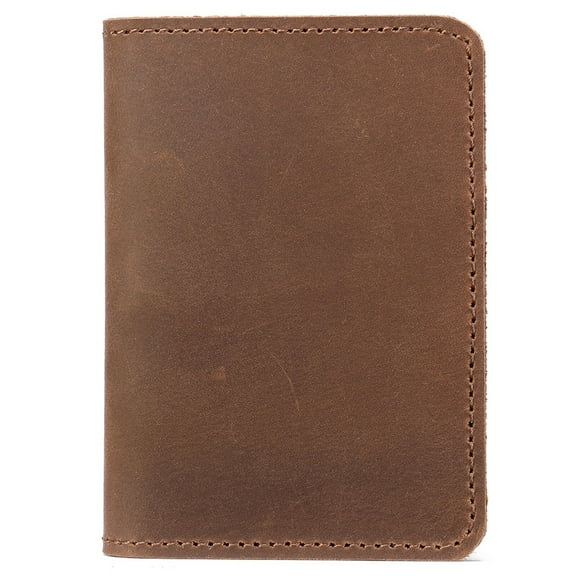 Men’s Slim Bifold Wallet Genuine Leather RFID Blocking Anti-Magnetic Card Holder, Minimalist Front Pocket Wallet with Multiple Card Slots – Large & Small Sizes