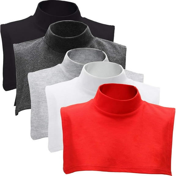 CAILDANL Fake Turtleneck Detachable Collars Set Half Top Mock Blouse Collar for Women Men