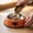 A006- Orange, variant on Stainless Steel Pet Bowl, 6 in Diameter, Non-Slip Rubber Base, Green Exterior, Black Cat Silhouette Print, Feline Feeding Gear, 1 Pc