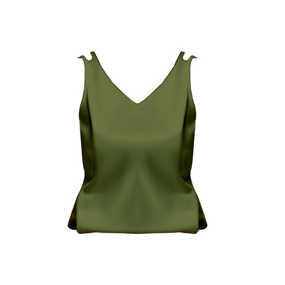 Womens Tank Tops V Neck Plus Size Versatile Sleeveless Cami Top