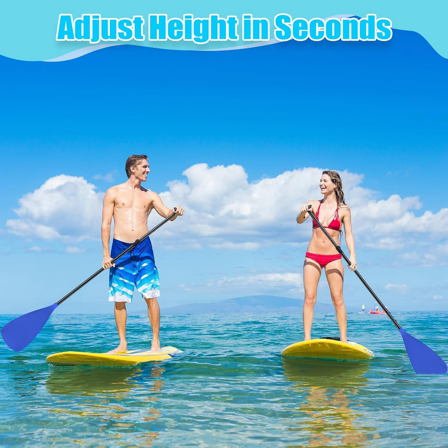 Adjustable Detachable Stand Up Paddle Board Oar Set Aluminum Alloy Shaft Kayak Surfing Fishing