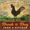 thumbnail image 4 of Gango Home Decor Country-Rustic Farm Fresh Eggs & Break of Day Rooster; Two 12x12in Art Prints in Gold Trim Brown Frames, 4 of 6