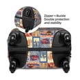 thumbnail image 2 of Balery Set Of Travel Vintage Funda de equipaje, fundas para maletas, elástica, lavable, protector de maletas, compatible con maletas de 18 a 32 pulgadas-Medium, 2 of 7
