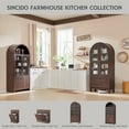 thumbnail image 5 of SinCiDo Arched Kitchen Pantry Storage Cabinet, 71" Tall Wood Pantry Shelves with 2 Doors & 2 Large Drawers for Dining Room Living Room, 5 of 7