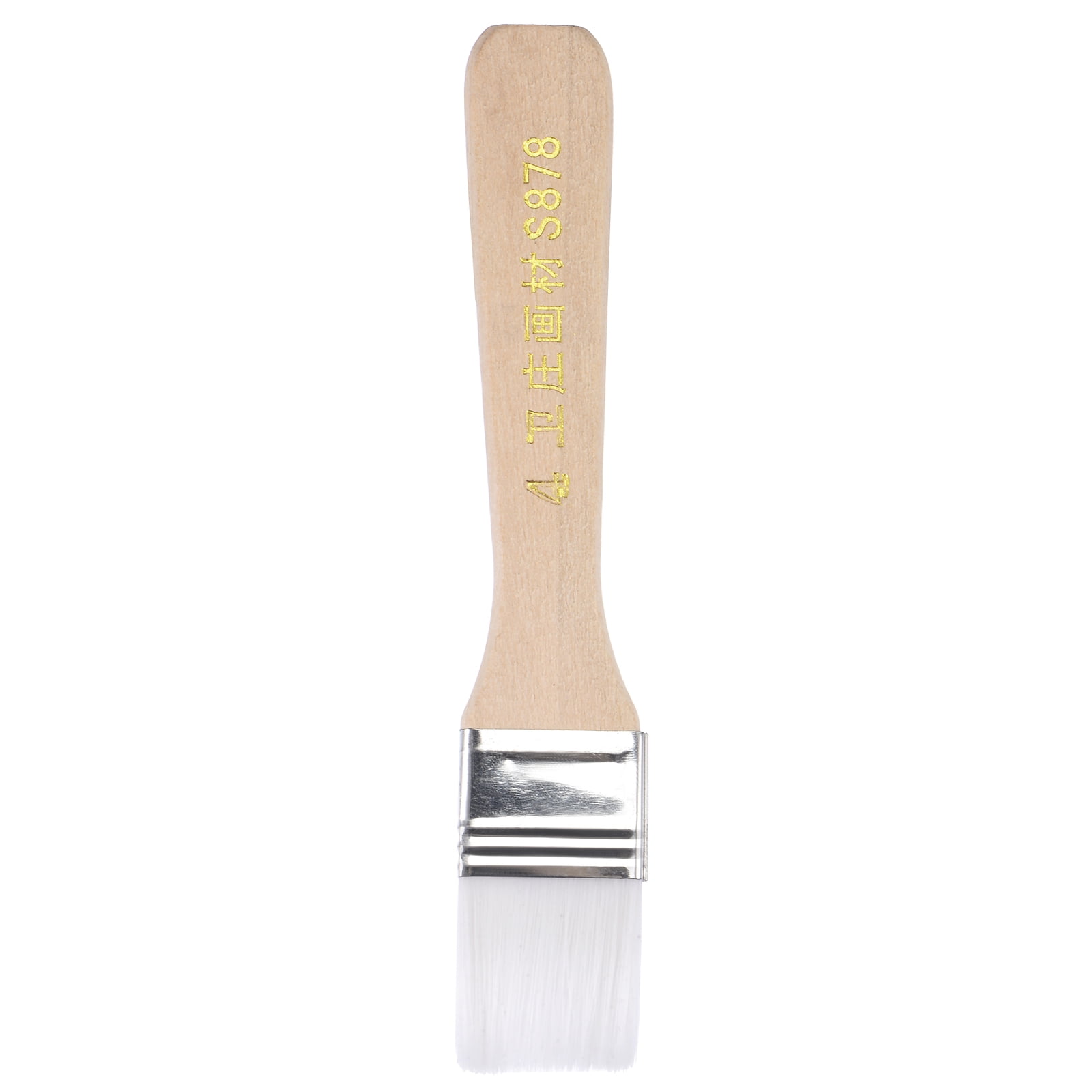 Uxcell 6' Paint Brush 1' Width Soft Nylon Bristle with Wood Handle White