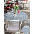 thumbnail image 5 of Outdoor Tablecloth with Umbrella Hole for Patio/Picnic/Party/Camping, Ombre Waterproof Table Cloth Round Cover Washable, Farmhouse Stripes Modern Abstract Art (Dia 60"), 5 of 8