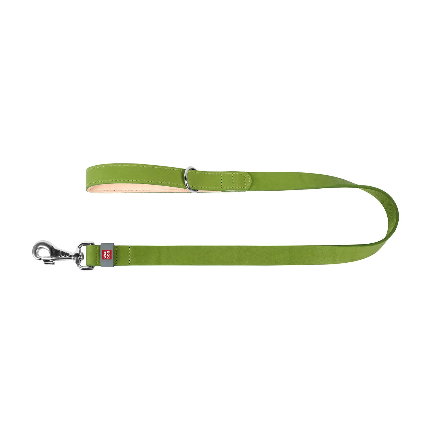 WAUDOG Classic Design Leather Dog Leash for Puppy Small Medium and Large Dogs - Boy & Girl Leather Dog Collar | Special Design Leather Leash for Training & Walking Cute Small, Medium Large Dogs - Pink
