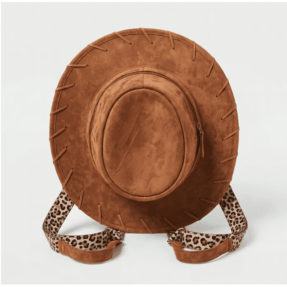 Cowgirl Hat Backpack, Spacious Zipper Hat Shape Fashion Backpack Hat Shaped Western Style Bag for Country Concert, Music Festival, Rodeo