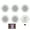 White, variant on 7829 6Pcs Hexagonal Solar Wall Lamps Waterproof Decorative Lights Easy Installation