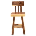 thumbnail image 2 of bali & pari Luli Suar Wood Counter Stool - Handcrafted Solid Wood Stool, 2 of 6