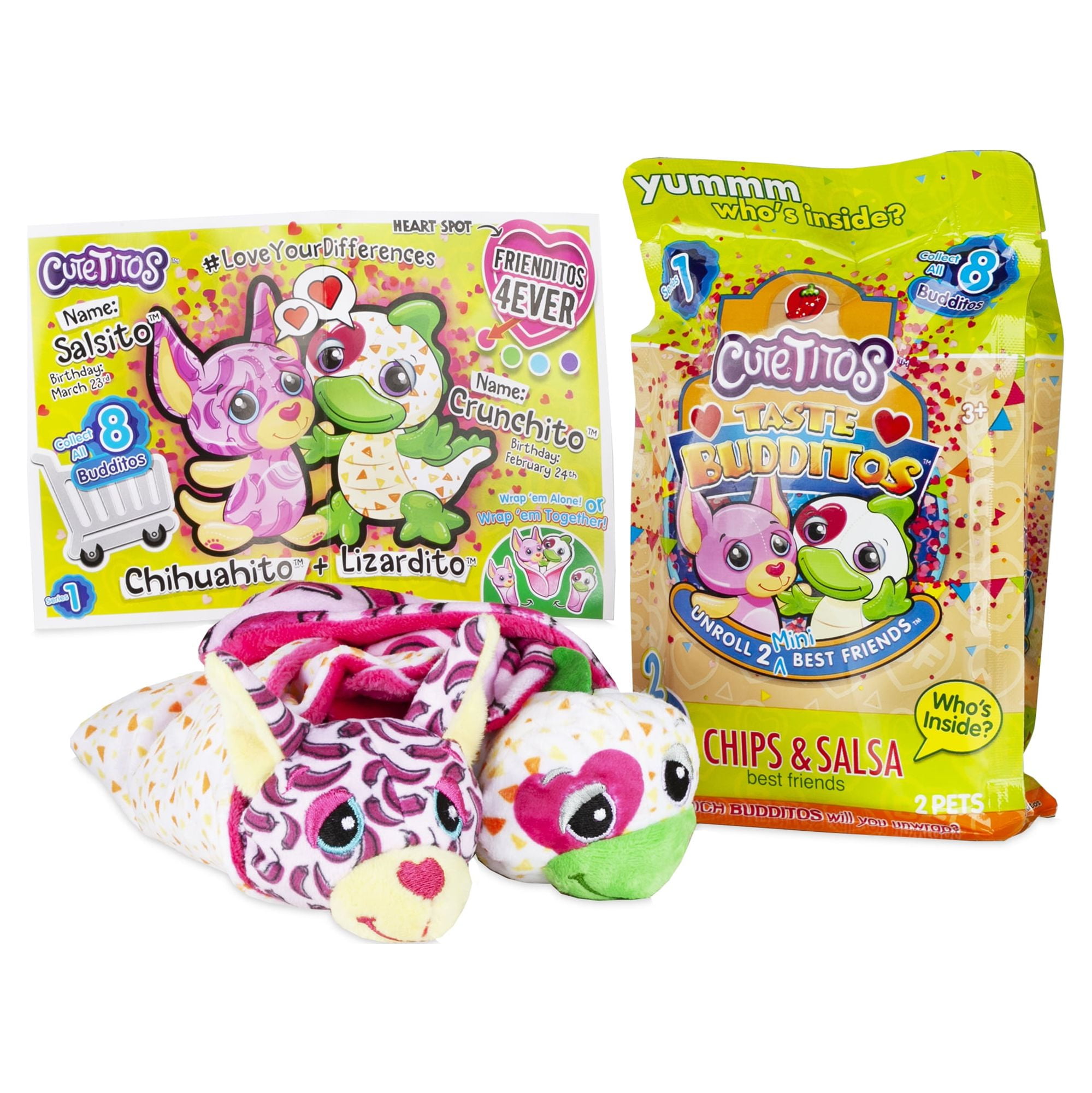 Cutetitos Taste Budditos - 2 Collectible Plush Mini Animals - Series 1 - Styles may vary
