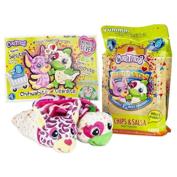 Cutetitos Taste Budditos Chips & Salsa - 2 Collectible Plush Mini Animals - Ages 3  - Series 1