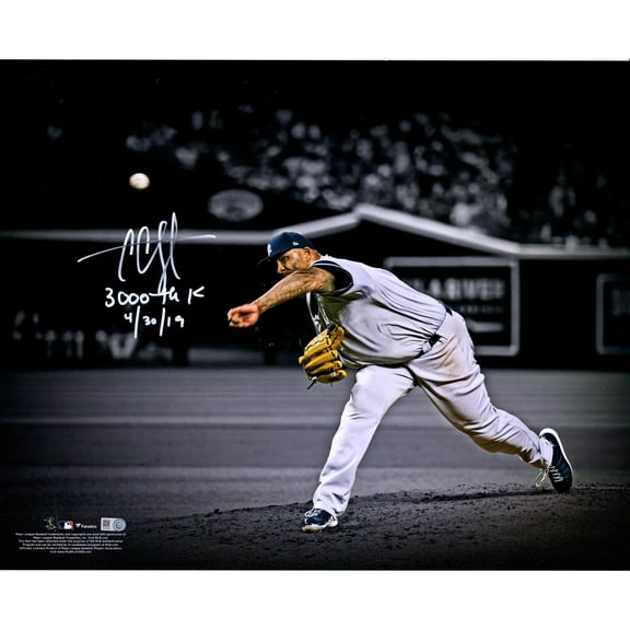 CC Sabathia New York Yankees Autographed 16" x 20" 3000th Strikeout Photograph with "3000th K 4/30/19" Inscription - Fanatics Authentic Certified