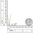 thumbnail image 2 of 18K Yellow Gold Plated Silver White Moissanite and Pink Lab Grown Diamond Pendant and Earrings Jewelry Set for Women | 2.72 Cttw | Gemstone Birthstone | Pear Shape 9X6MM | With 18 inch Chain, 2 of 3