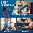 thumbnail image 2 of SUWU Heated Knee Massager Shoulder Heating Pads Elbow Brace 3 in 1 with Vibration, Cordless Rechargeable Heating Knee Warmers Wrap for Shoulder Elbow Knee Stress Relief 1 Packs, 2 of 7