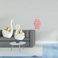 thumbnail image 2 of Elegantes Figuras De Pareja De Cisnes Y Jarrón De Porcelana Con Forma De Jengibre, Artesanías De Mesa Para Estantería, Entrada, Arreglo Floral, Decoración De Fiestas Y Almacenamiento., 2 of 8