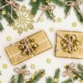 thumbnail image 4 of Golden Glitter Christmas Bow with Metal Clip, 4 of 6