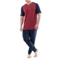 thumbnail image 4 of Fruit of the Loom Men's Short Sleeve Henley and Jogger Pant Pajama Set, 4 of 11
