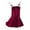 Wine, variant on Nightgowns for Women Ice Silk Sleeveless Backless Spaghetti Strap Lace Ruffle Built in Bra Sleepshirts Cami Mini Sleep Dress