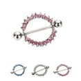 thumbnail image 4 of maskred Bague de Barillette en Cristal Rond Mode, Bijou Bleu, 4 of 6