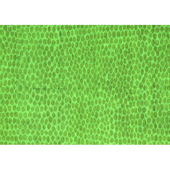 Ahgly Company Indoor Rectangle Abstract Green Modern Area Rugs, 8' x 10'