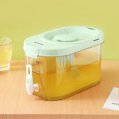 

WSBDENLK Kitchen Clearance 4L Large Capacity Plastic Beverage Dispenser Drink Dispenser with Tap Ice Lemonade Juice Container with Lid Fruit Teapot Lemonade Milk Bucket Drink Container Rollbacks