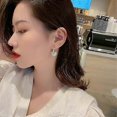 thumbnail image 4 of Fashion Jewelry Sweet Love Full Pearl small hoop 14K gold Earrings Elegant Women Wedding Party Earrings, 4 of 5