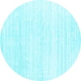 thumbnail image 1 of Ahgly Company Indoor Round Solid Light Blue Modern Area Rugs, 3' Round, 1 of 4
