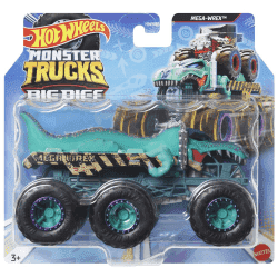Hot Wheels Monster Trucks Big Rigs 1:64 Scale Toy Truck with 6 Wheels for Transporting or Towing Other Vehicles (Styles May Vary) HWN86