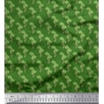 thumbnail image 1 of Soimoi Green Rayon Fabric Palm Tree Printed Fabric 1 Yard 42 Inch Wide, 1 of 5
