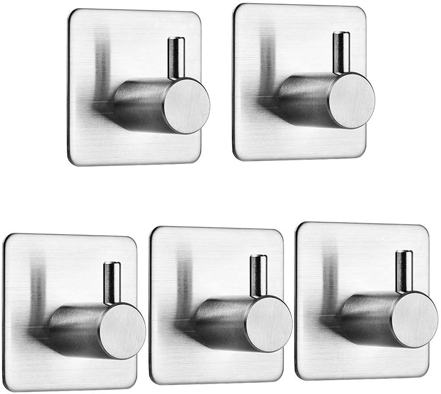 Self Adhesive Hooks Stainless Steel Stick on Wall Sticky Storage Peg Hanger 