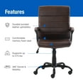 Mainstays Bonded Leather MidBack Manager's Office Chair, Brown