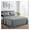 Grey, variant on 600 Thread Count Ultra Soft Deep Pocket Hotel Standard Solid Bedding Long Staple Percale Cotton All Season 4 Pieces Sheet Set with 2 Pillowcases, Color Queen Size