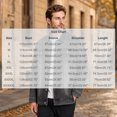 thumbnail image 3 of Fengqque Men's Long Sleeve Vintage Washed Denim Jacket, Lapel Collar Button Down Loose Fit Coat with Chest Pocket Dark Gray L, 3 of 5